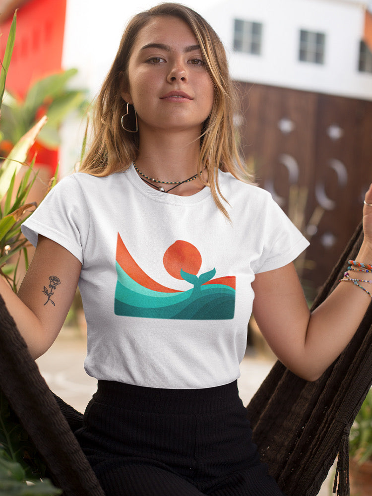 Whale Tail In The Sunset T-shirt -Jay Fleck Designs