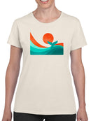 Whale Tail In The Sunset T-shirt -Jay Fleck Designs