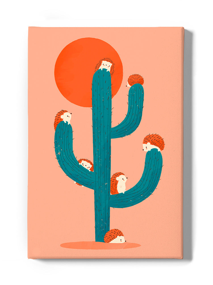 Hedgehogs On A Cactus Wall Art -Jay Fleck Designs