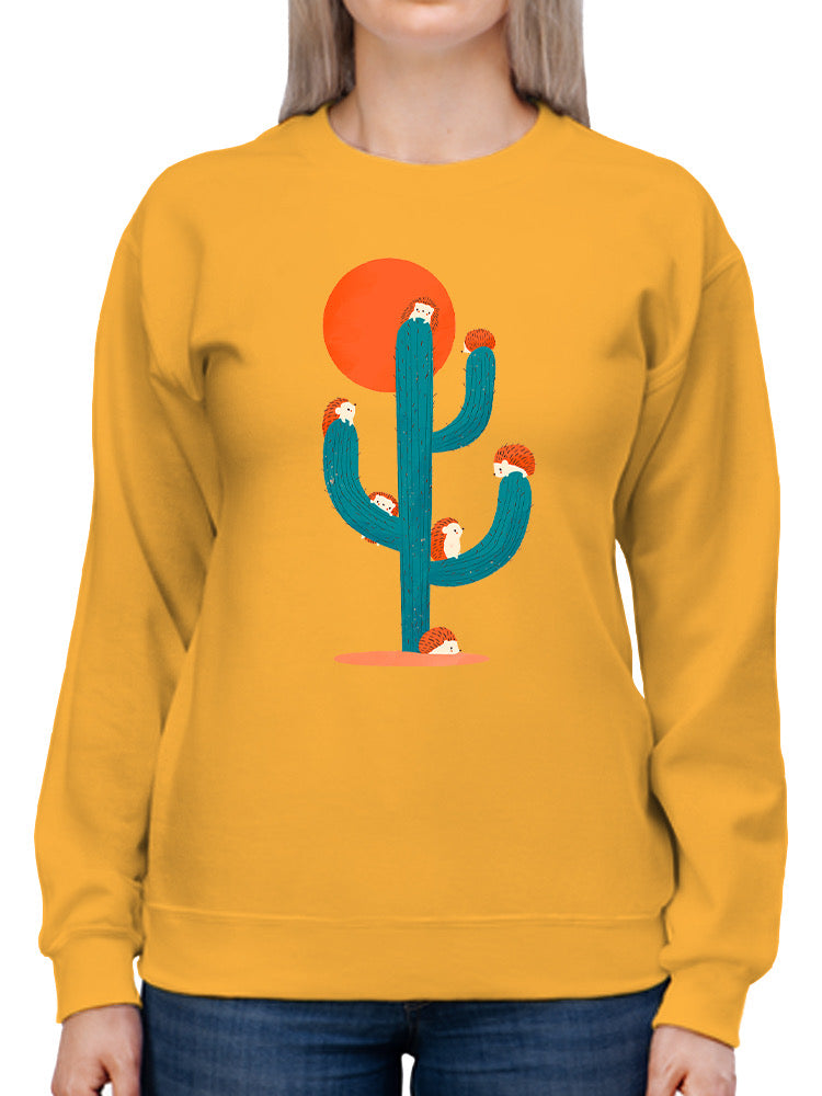 Hedgehogs On A Cactus Sweatshirt -Jay Fleck Designs