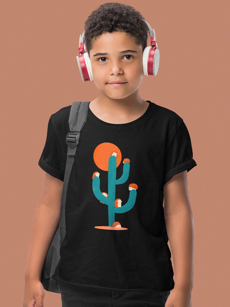Hedgehogs On A Cactus T-shirt -Jay Fleck Designs