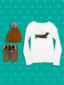 Birds On A Dachsund T-shirt -Jay Fleck Designs