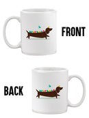 Birds On A Dachsund Mug -Jay Fleck Designs
