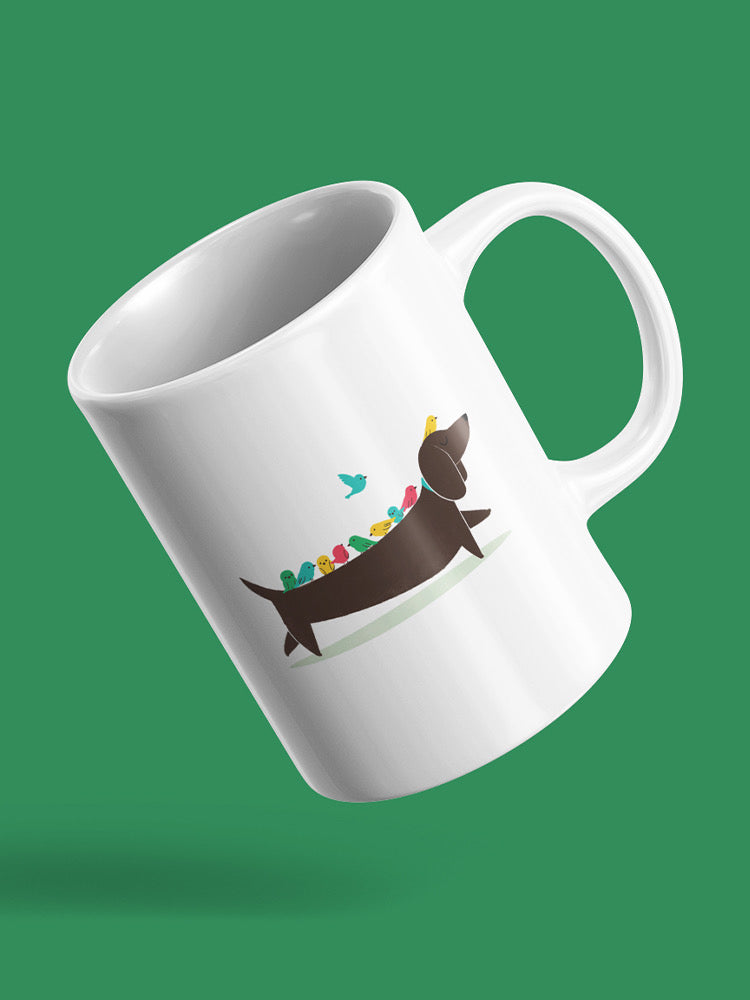 Birds On A Dachsund Mug -Jay Fleck Designs