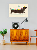 Birds On A Dachsund Wall Art -Jay Fleck Designs