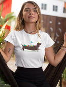 Birds On A Dachsund T-shirt -Jay Fleck Designs