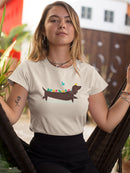 Birds On A Dachsund T-shirt -Jay Fleck Designs