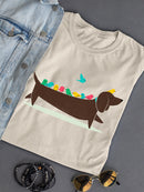 Birds On A Dachsund T-shirt -Jay Fleck Designs