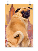 Funny Pug Wall Art -Porter Hastings Designs