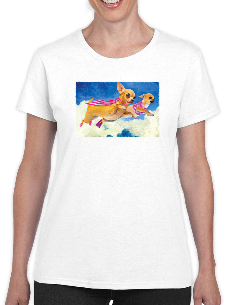 Flying Chihuahuas T-shirt -Porter Hastings Designs
