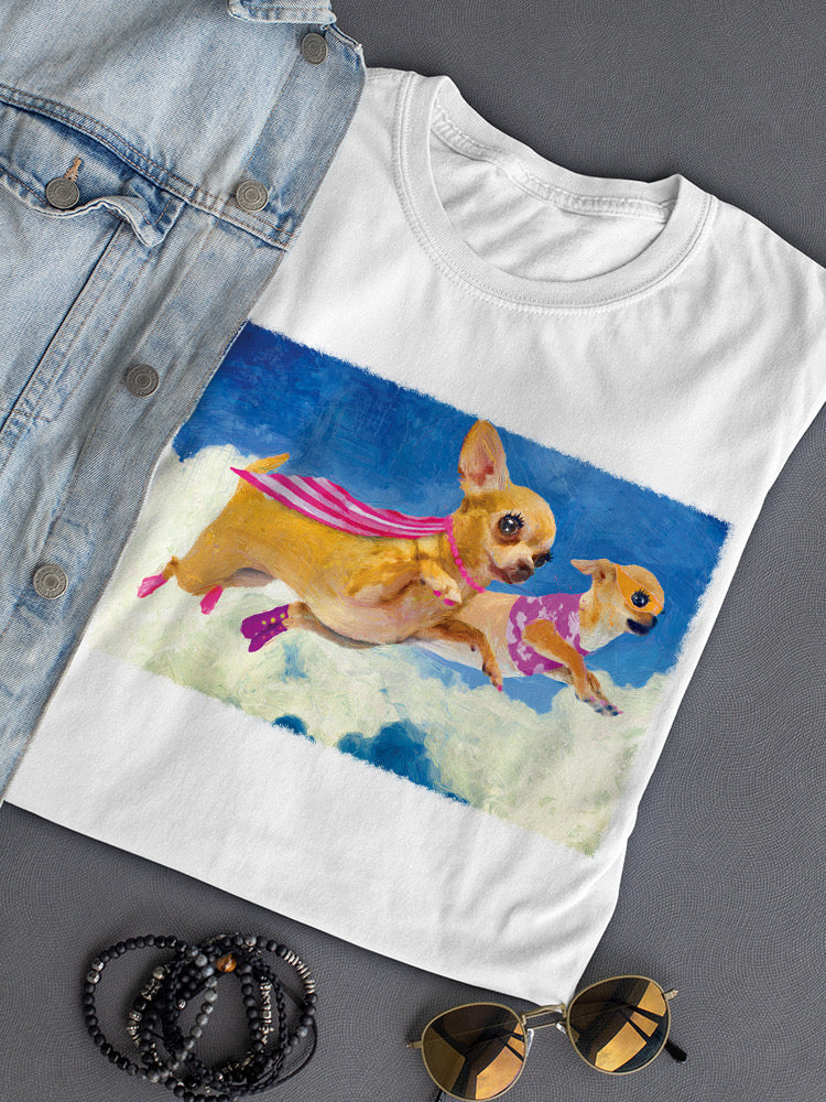 Flying Chihuahuas T-shirt -Porter Hastings Designs