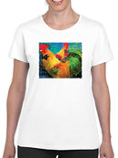 Elegant Roosters T-shirt -Porter Hastings Designs