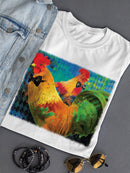 Elegant Roosters T-shirt -Porter Hastings Designs