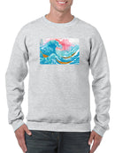 Ocean Waves With Boats Hoodie -Porter Hastings Designs