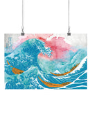 Ocean Waves With Boats Wall Art -Porter Hastings Designs