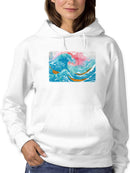 Ocean Waves With Boats Hoodie -Porter Hastings Designs