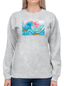 Ocean Waves With Boats Hoodie -Porter Hastings Designs