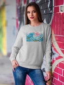 Ocean Waves With Boats Hoodie -Porter Hastings Designs