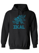 Serpent Head And Ikal Text Hoodie Men's -Ikal Designs