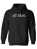 Serpent Head With Ikal Text Hoodie Men's -Ikal Designs