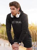 Serpent Head With Ikal Text Hoodie Men's -Ikal Designs