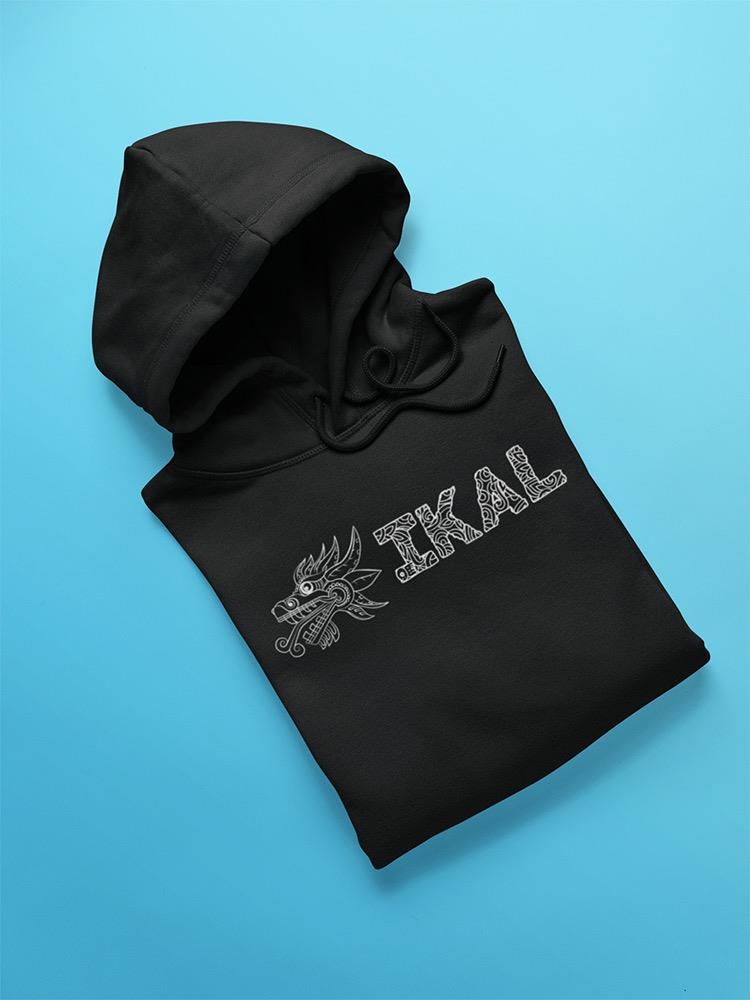Serpent Head With Ikal Text Hoodie Men's -Ikal Designs