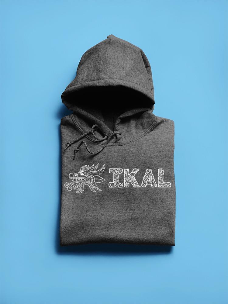 Serpent Head With Ikal Text Hoodie Men's -Ikal Designs