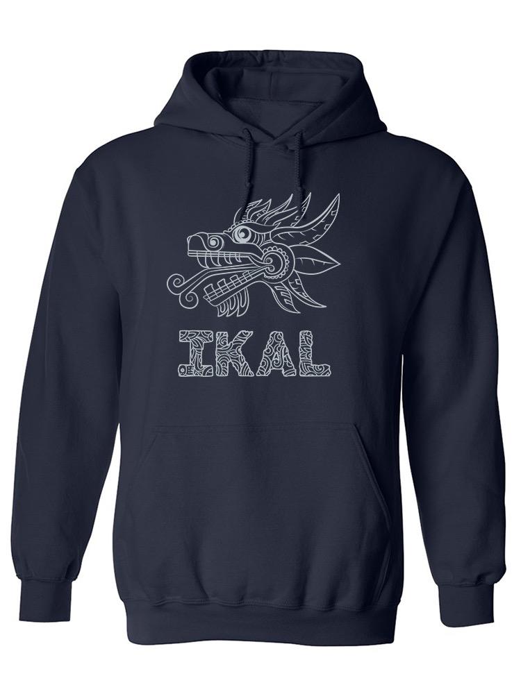 Ikal Text With A Serpent Head Hoodie Men's -Ikal Designs