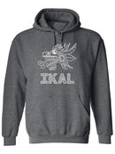 Ikal Text With A Serpent Head Hoodie Men's -Ikal Designs