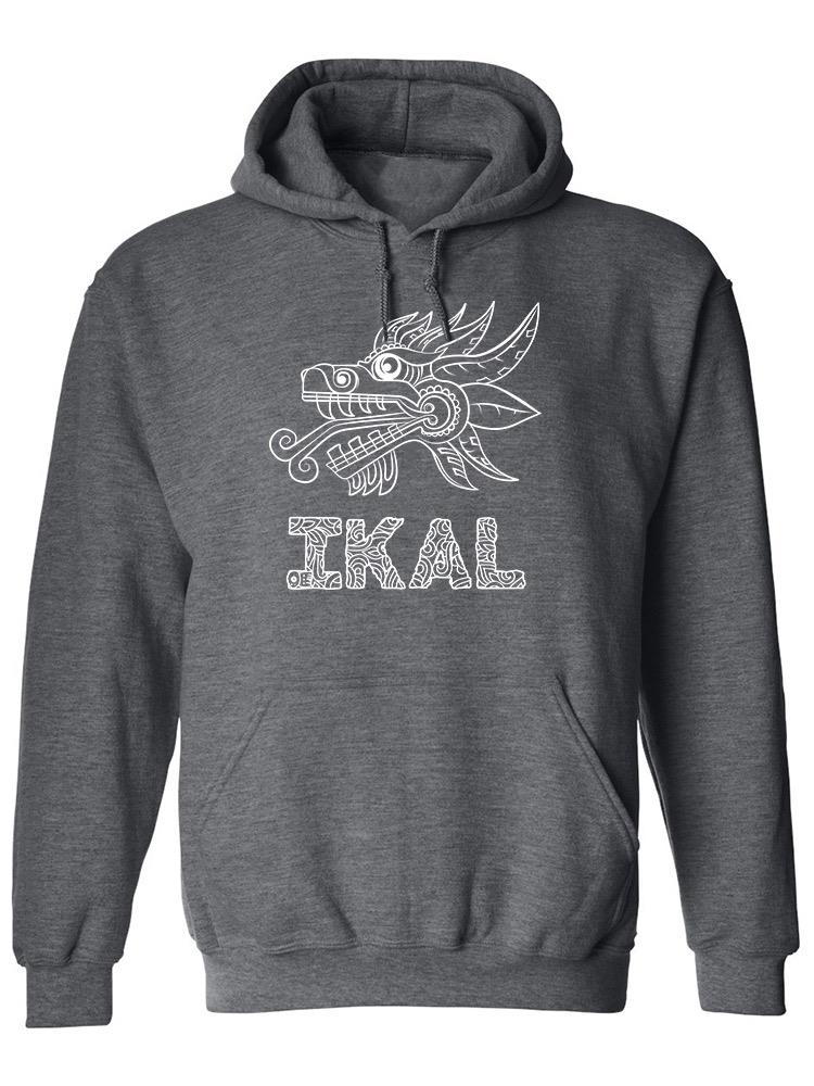 Ikal Text With A Serpent Head Hoodie Men's -Ikal Designs