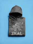 Ikal Text With A Serpent Head Hoodie Men's -Ikal Designs