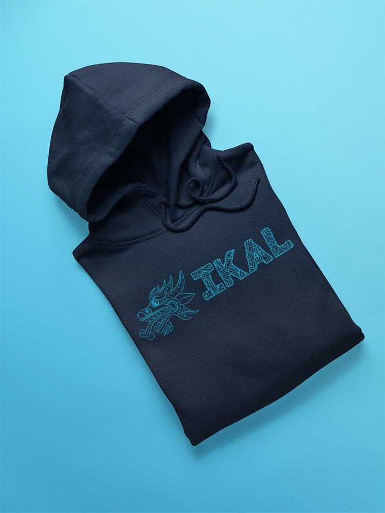 Ikal Text With Serpent Head. Hoodie Men's -Ikal Designs