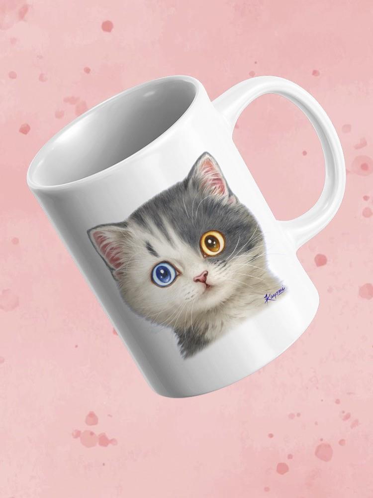 Two Cats With Two Eye Colors Mug -Kayomi Harai Designs