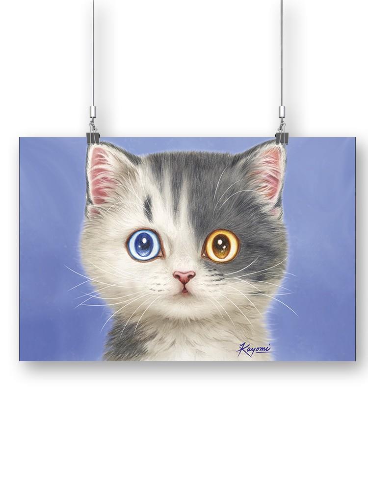 Two Cats With Two Eye Colors Wall Art -Kayomi Harai Designs