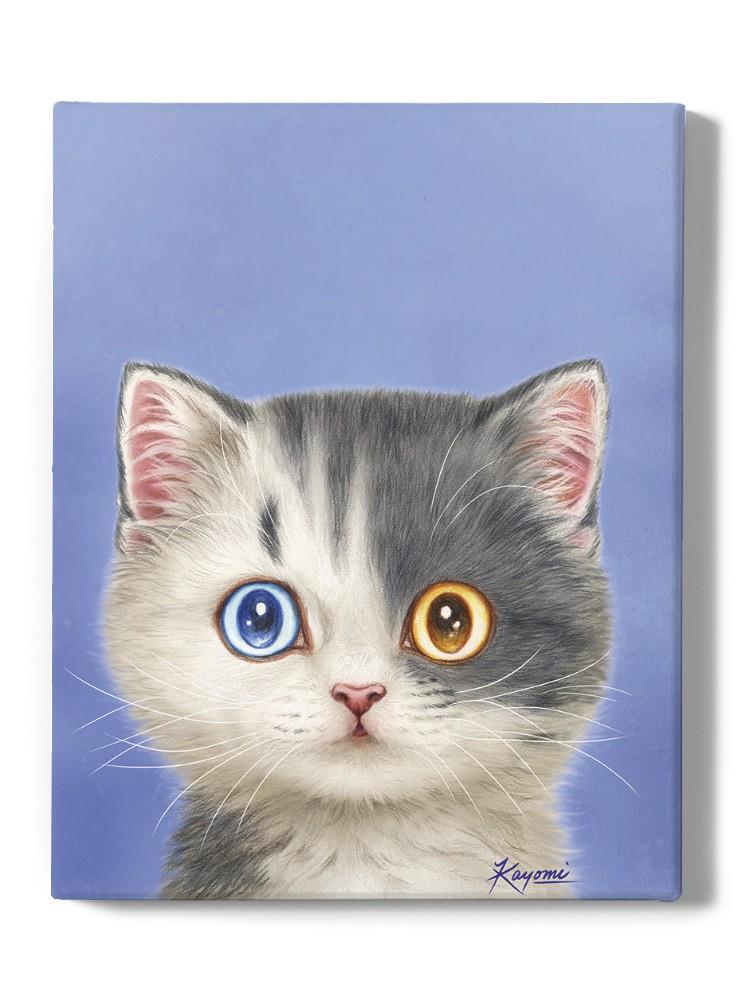 Two Cats With Two Eye Colors Wall Art -Kayomi Harai Designs
