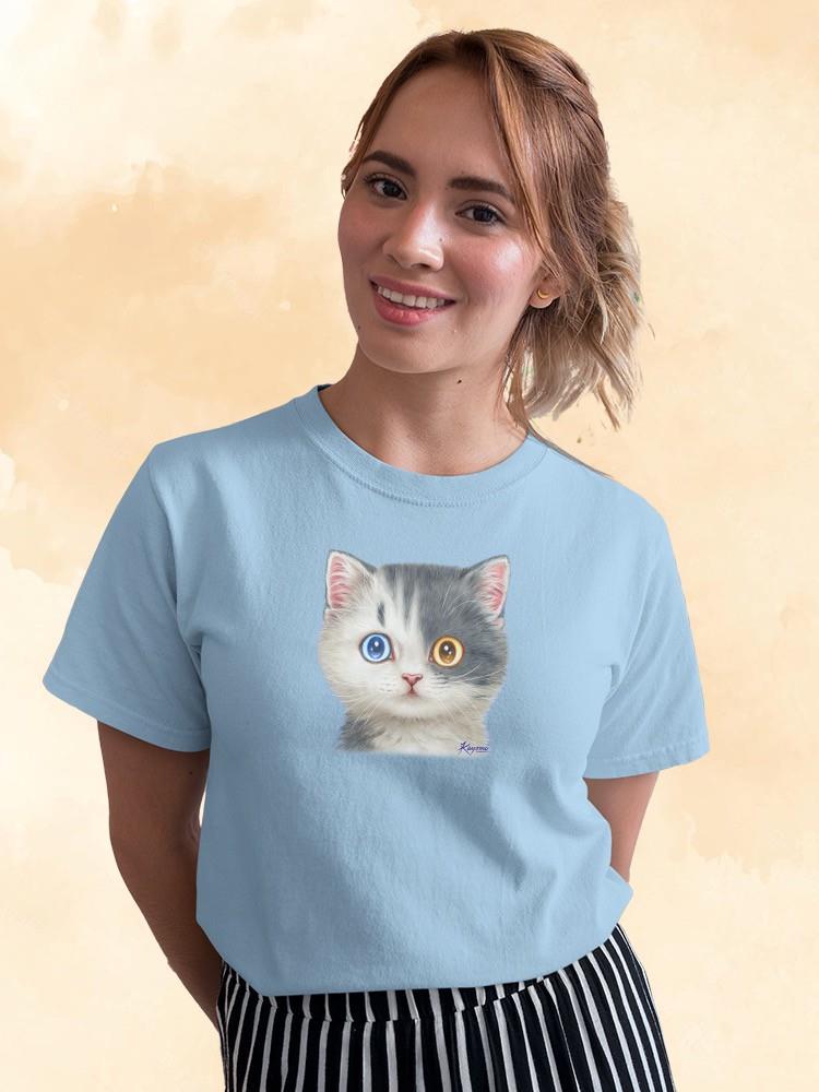 Two Cats With Two Eye Colors T-shirt -Kayomi Harai Designs
