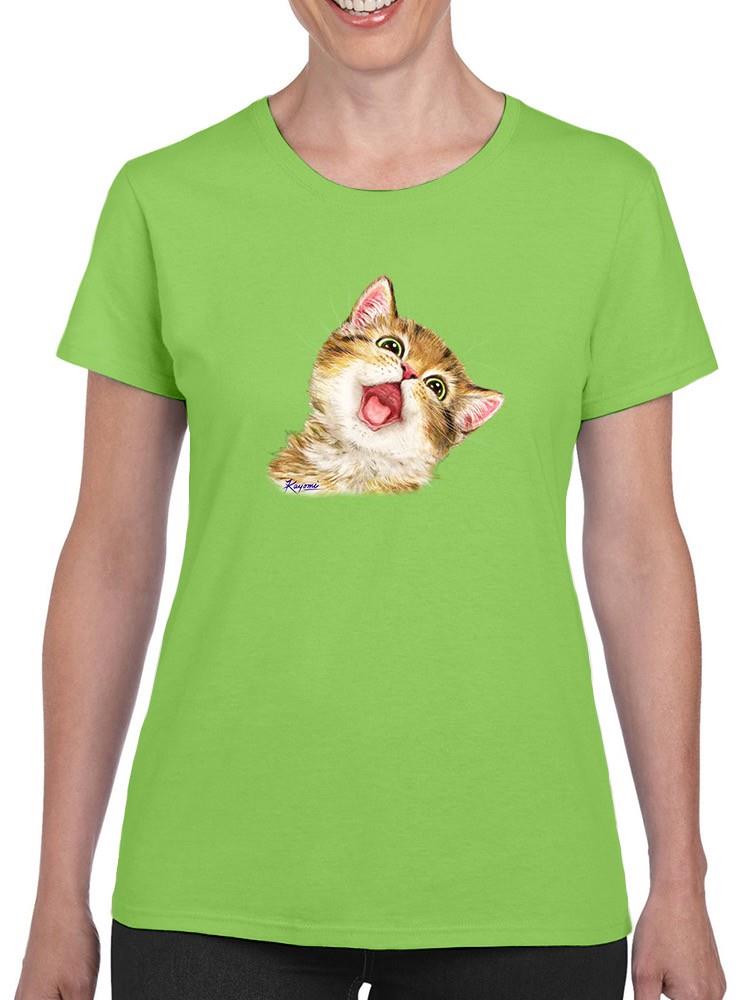 A Meowing Kitten T-shirt -Kayomi Harai Designs