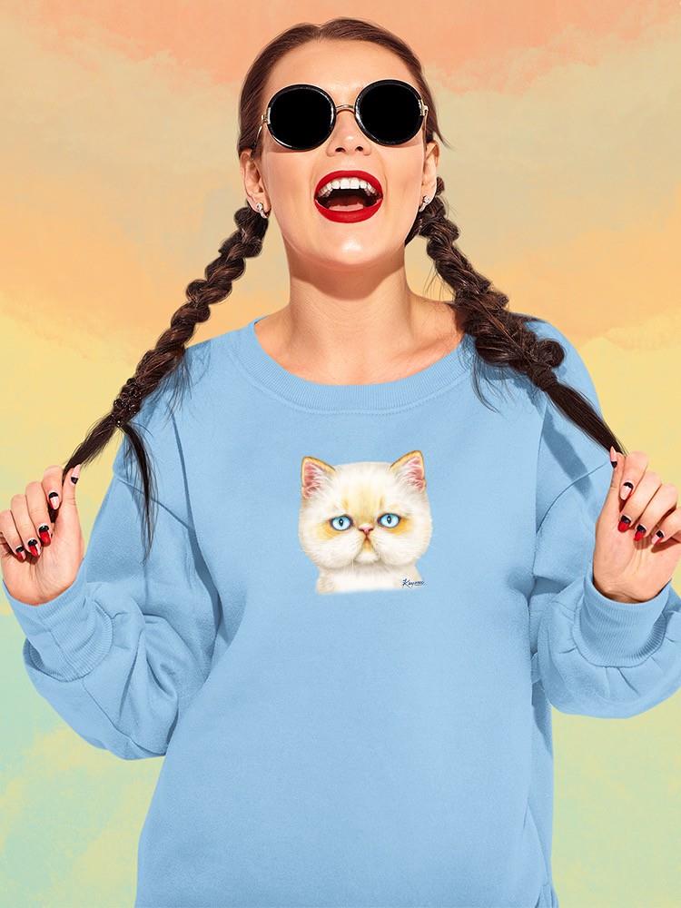 Serious Kitten Sweatshirt -Kayomi Harai Designs