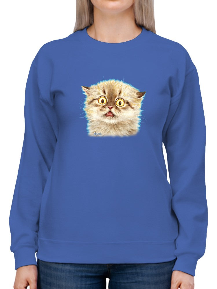 Scared Kitten Sweatshirt -Kayomi Harai Designs