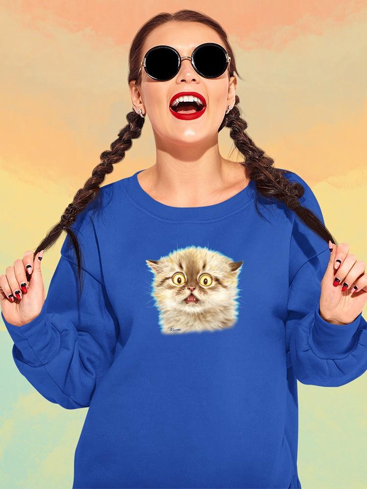 Scared Kitten Sweatshirt -Kayomi Harai Designs