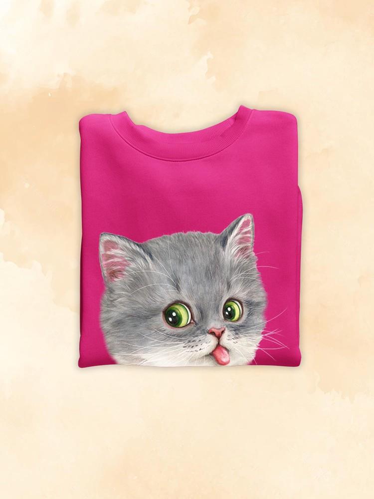 Kittens With Tongue Out Sweatshirt -Kayomi Harai Designs