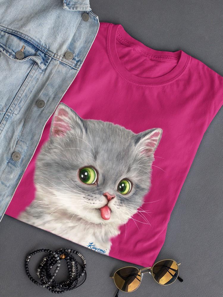 Kittens With Tongue Out T-shirt -Kayomi Harai Designs