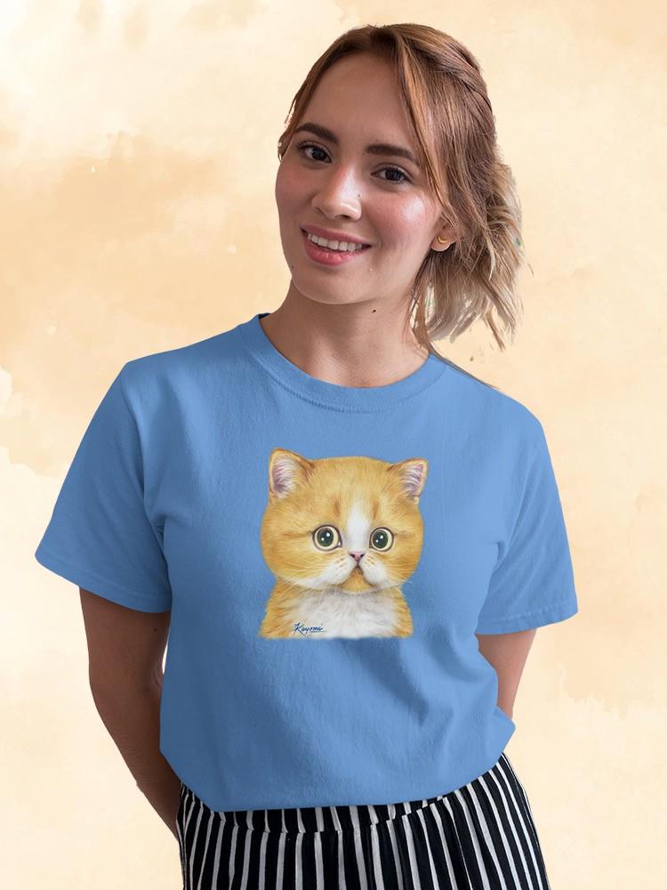 Staring Kitten T-shirt -Kayomi Harai Designs