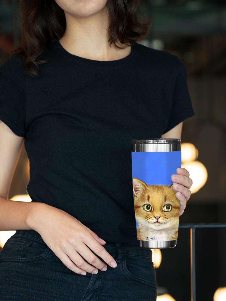Mildly Happy Kitten Tumbler -Kayomi Harai Designs
