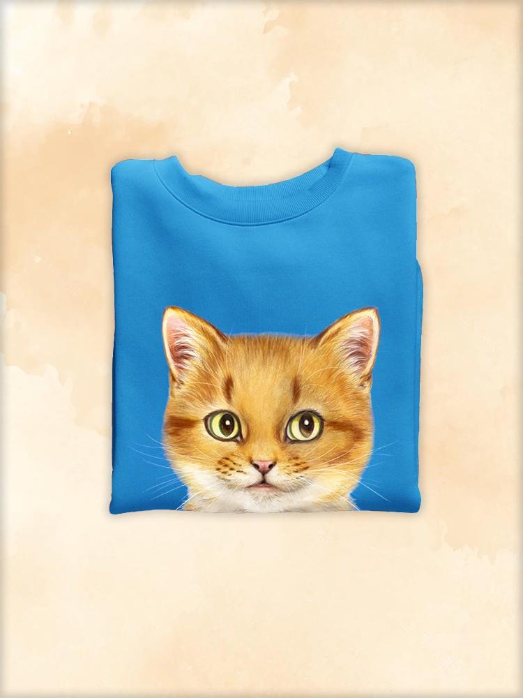 Mildly Happy Kitten Sweatshirt -Kayomi Harai Designs