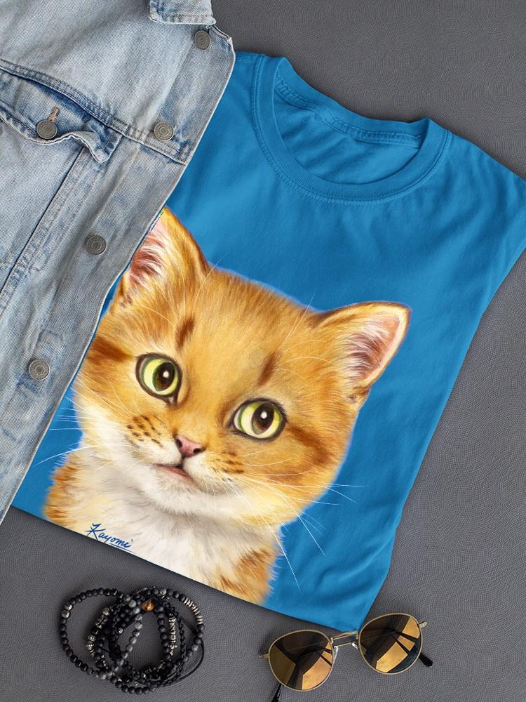 Mildly Happy Kitten T-shirt -Kayomi Harai Designs