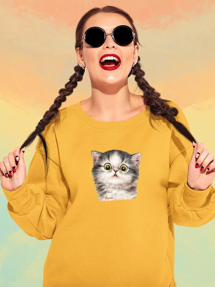 Kittens Staring Sweatshirt -Kayomi Harai Designs