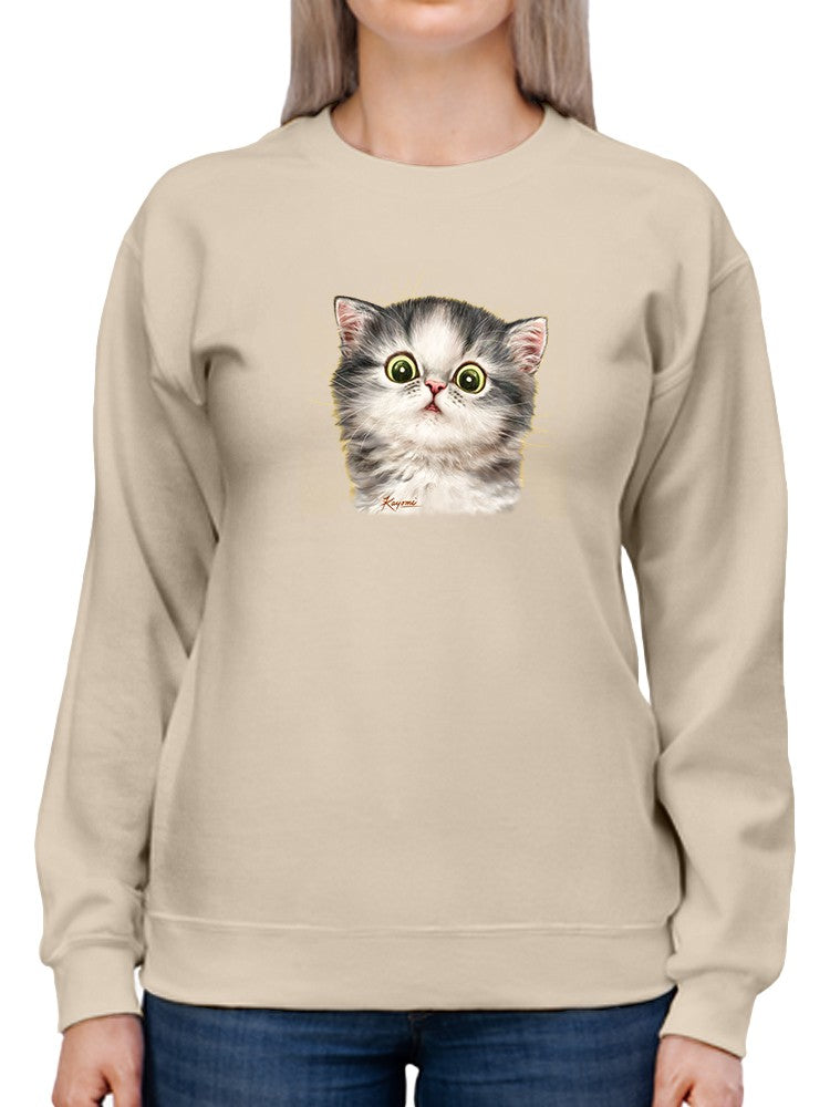 Kittens Staring Sweatshirt -Kayomi Harai Designs