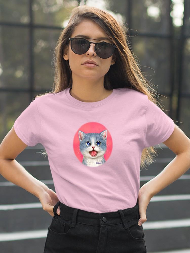 Surprised Kitten. T-shirt -Kayomi Harai Designs