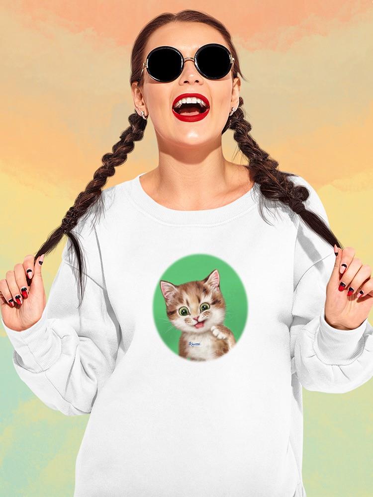 Weird Cat Sweatshirt -Kayomi Harai Designs
